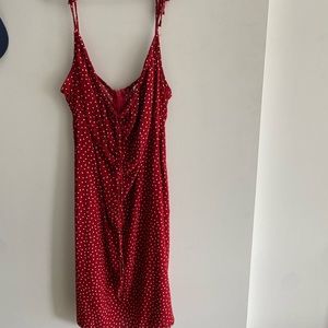 brandy Melville red polka dress